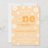 Is ze niet een aardige retro groovy bloemen verjaa kaart (Voorkant)