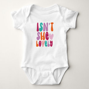 Is ze niet mooi Boho Retro Typografie Baby Girl Romper