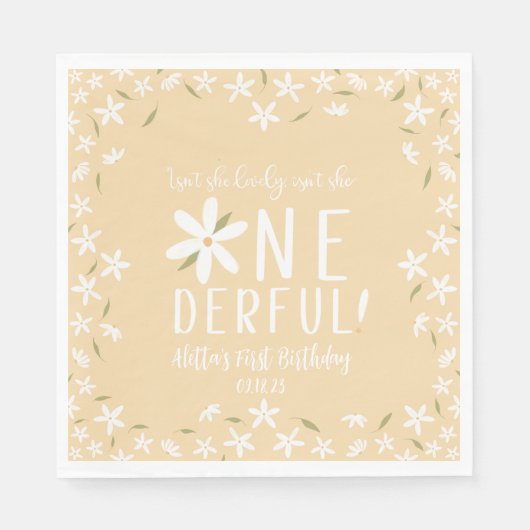 Is ze niet nederig Custom Daisy Boho Napkins? Servet (Voorkant)