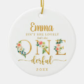 Is ze niet voor het eerst kerstfeest? keramisch ornament (Voorkant)