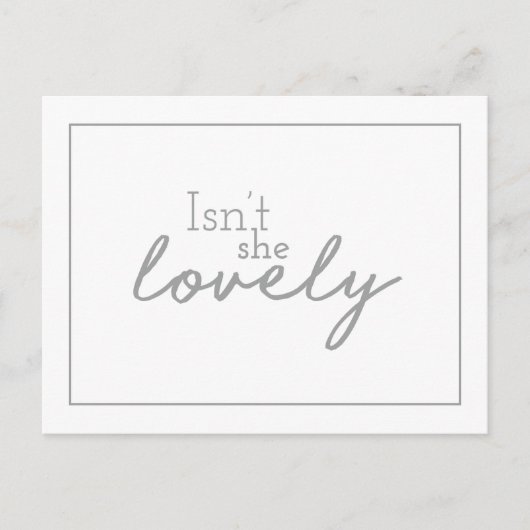 Is zij niet het liefdevolle geschreven Ontwerp van Briefkaart (Voorkant)