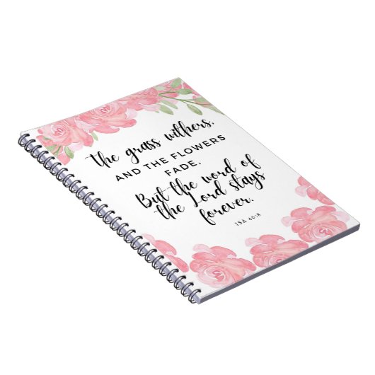 Isa 40:8 | Journal des écritures | Design floral r (Côté Droit)