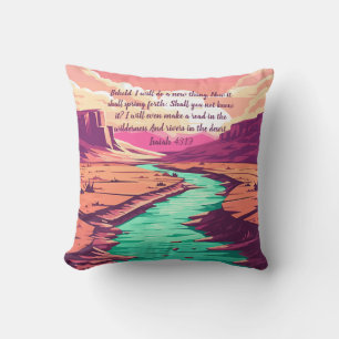 Isaac 43:19 Coussin de jetée Rivière Désert