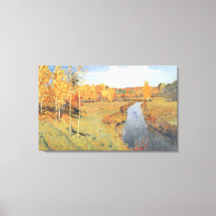 Isaac Levitan Golden Autumn Canvas Afdruk