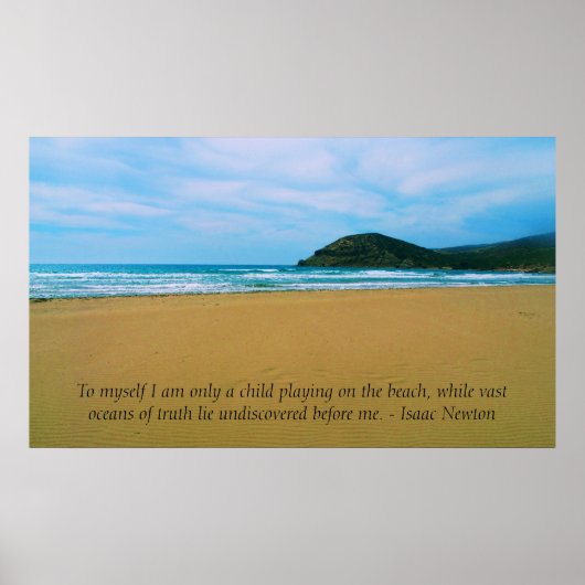 Isaac Newton ISPIRATIONAL QUOTATION Poster (Voorkant)