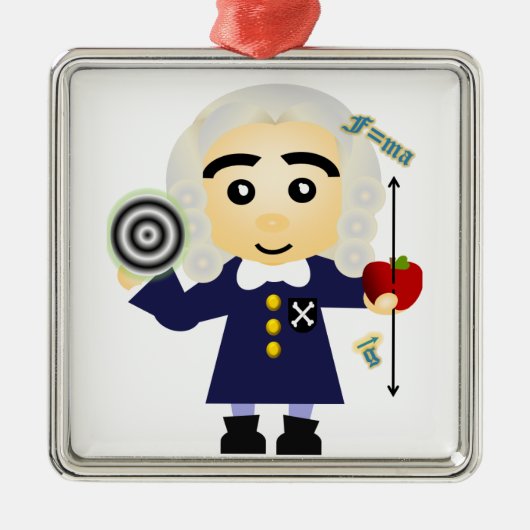 Isaac Newton Metalen Ornament (Voorkant)