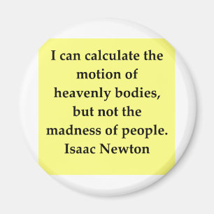 Isaac Newton Quote Magneet