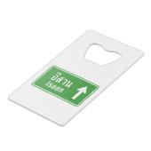 Isaan Ahead ⚠ Thai Highway Traffic Sign ⚠ Kredietkaart Flessenopener (Achterkant Gekanteld)