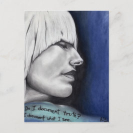 Isabel Blonde Vrouw Portret Originele Kunst Tekeni Briefkaart