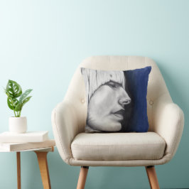 Isabel Blonde Vrouw Portret Originele Kunst Tekeni Kussen