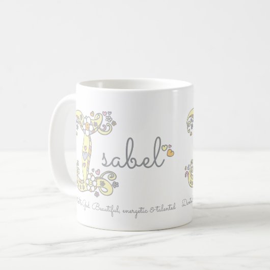 Isabel I nom et signification du monogramme mug (Devant gauche)