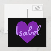 Isabel in Paars Briefkaart (Voorkant / Achterkant)