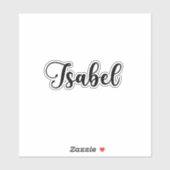 Isabel Naam - Handgeschreven kalligrafie Sticker (Vel)