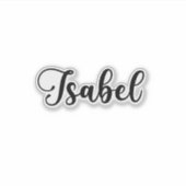 Isabel Naam - Handgeschreven kalligrafie Sticker (Voorkant)