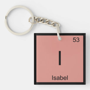 Isabel Name Chemistry Element Periodic Table Sleutelhanger