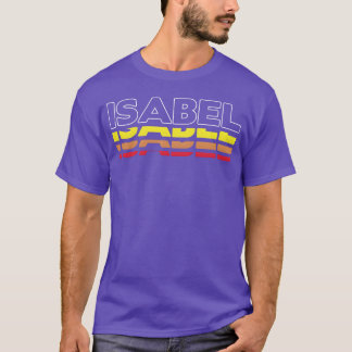 Isabel voornaam grappige vintage zonsondergang Isa T-shirt