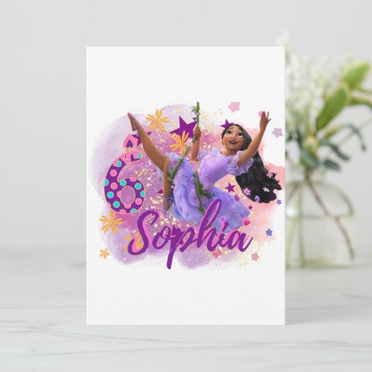 Isabela Encanto Custom Birthday Kaart (Staand voorkant)