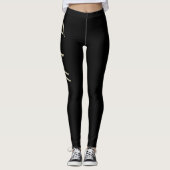 Isabell white gold Handwriting Hose Leggings (Voorkant)