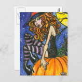 Isabella : Carte postale Halloween Witch par Faery (Devant / Derrière)