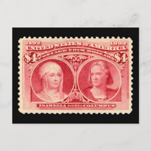 Isabella & Columbus 1893 Stempel Briefkaart (Voorkant)