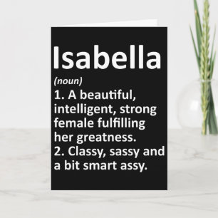 Isabella Definitie Persoonlijke Naam Grappig Kerst Kaart