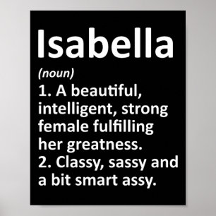 Isabella Definitie Persoonlijke Naam Grappig Kerst Poster