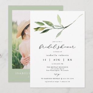 ISABELLA Elegant Minimalist Greenery Vrijgezellenf Kaart