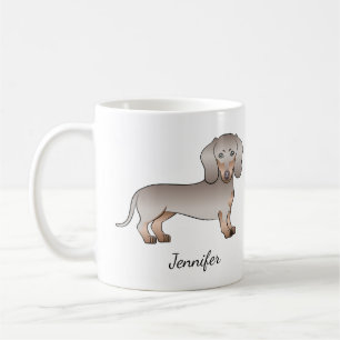 Isabella En Tan Korthaar Dachshond Hond En Naam Koffiemok