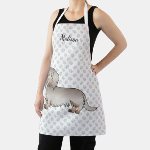Isabella En Tan Lange Haren Dachshund Hond & Naam Schort