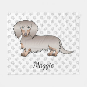 Isabella En Tan Lange Haren Dachshund Hond & Pootj Fleece Deken