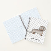 Isabella En Tan Lange Haren Dachshund Hond & Tekst Notitieboek (Binnen)