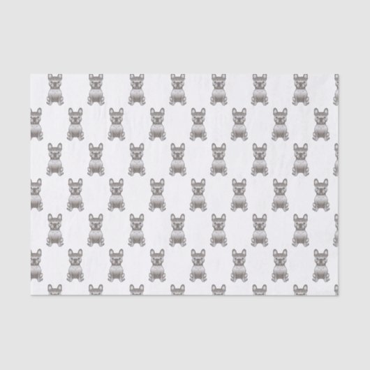 Isabella French Bulldog / Frenchie Dog Pattern Tissuepapier (Voorkant)