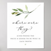ISABELLA Groene decor Waar waren ze Bruidsspel Poster (Voorkant)
