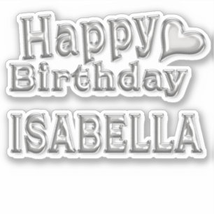 Isabella Happy Birthday Autocollants