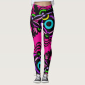 Isabella Hot Pink Illusion Leggings (Voorkant)