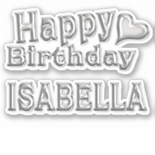 Isabella Joyeux Anniversaire autocollant Stickers