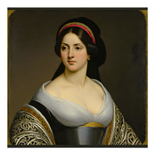 "Isabella Marie Rousseau" Vrouwenportret Perfect Poster