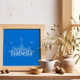 Isabella Naam Cloud Poster