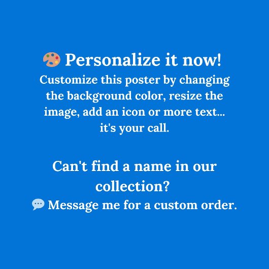 Isabella Nom Cloud Personnalisable Poster