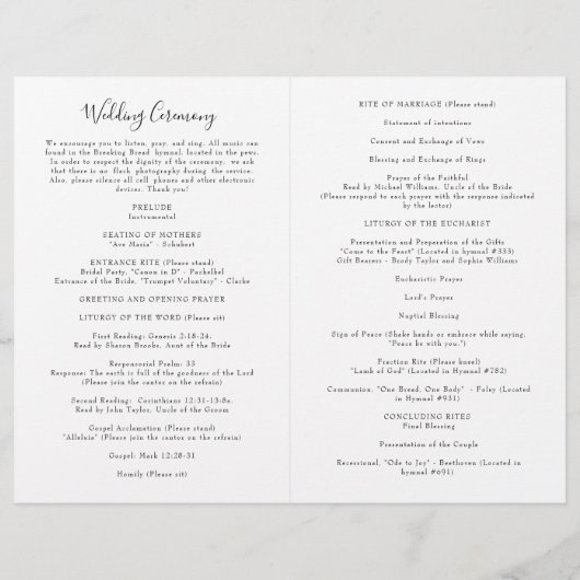 Isabella Programme de Mariage Catholique avec Plei (Dos)