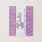 Isabella: roze paarse puzzel (Verticaal)
