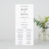 Isabella Simple Script Christelijk Wedding Program (Staand voorkant)