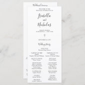 Isabella Simple Script Christian Wedding Programme (Devant / Derrière)