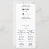 Isabella Simple Script Christian Wedding Programme (Devant)