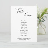 Isabella Simple Wedding Table Seating Chart (Staand voorkant)