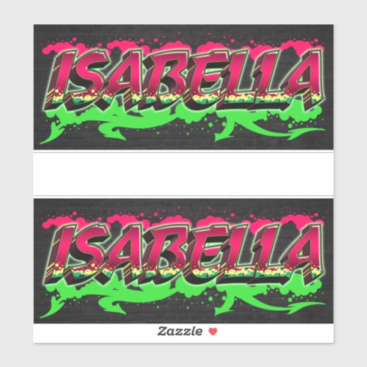 Isabella Vorname Name Graffiti Aufkleber Sticker (Vel)