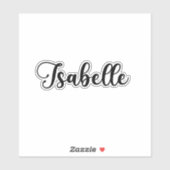Isabelle Name - Handgeschreven kalligrafie Sticker (Vel)