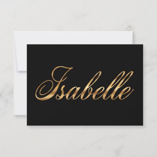 Isabelle or Design Lettering Carte (Devant)
