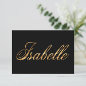 Isabelle or Design Lettering Carte (Debout devant)