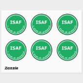 ISAF-Logo Ronde Sticker (Vel)